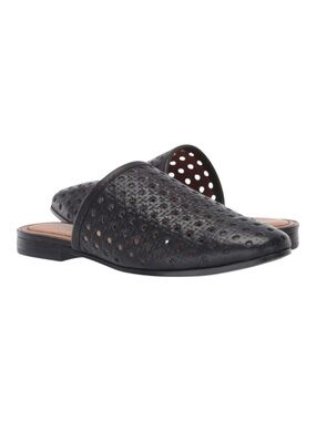 Patricia Nash Flavia Leather Woven Mule 10 Slides Shoes Sandal Minimal Boho Flat